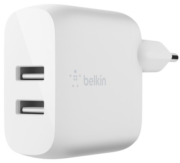 

Сетевое ЗУ Belkin Home Charger (24W) DUAL USB 2.4A, MicroUSB 1m, white