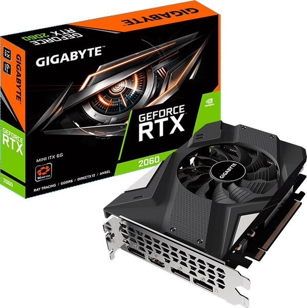 

Видеокарта GIGABYTE GeForce RTX2060 6GB DDR6 192bit DPx3-HDMI MINI ITX
