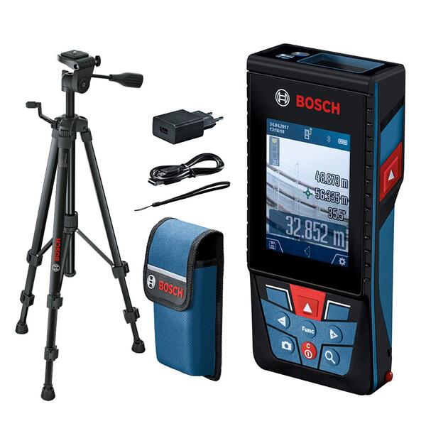 

Дальномер лазерный Bosch GLM 120C + штатив BT 150, 0.08-120м, Bluetooth