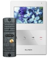 Комплект видеодомофона Slinex SQ-04 White + Панель ML-16HD Grey Antiq