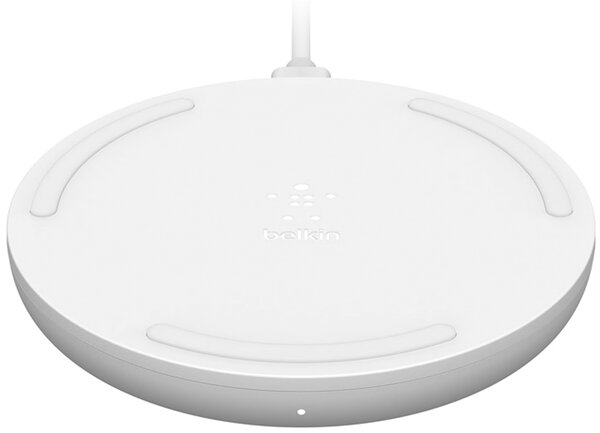 Акция на Беспроводное зарядное устройство Belkin Pad Wireless Charging Qi, 10W, white от MOYO
