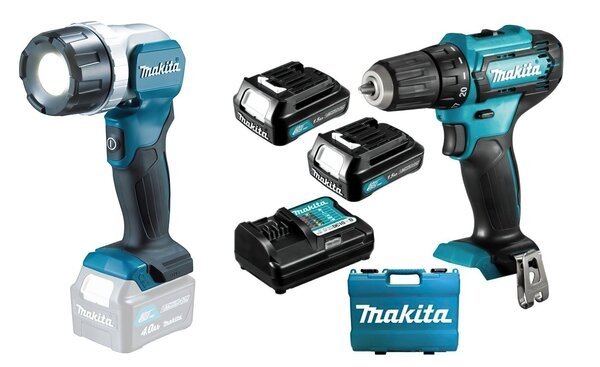 

Аккумуляторный шуруповерт Makita DF333DWYE + фонарь Makita DEADML106 (DF333DWYL1)