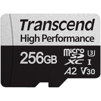 Карта пам'яті Transcend 256GB microSDXC C10 UHS-I U3 A2 R100/W85MB/s + SD