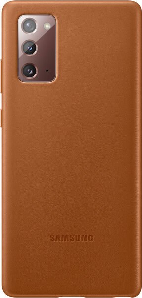Акція на Чехол Samsung для Galaxy Note 20 Leather Cover Brown від MOYO