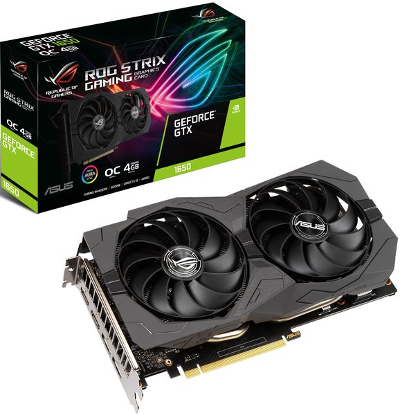 

Видеокарта ASUS GeForce GTX1650 4GB DDR6 STRIX GAMING (STRIX-GTX1650-O4GD6-GAM)