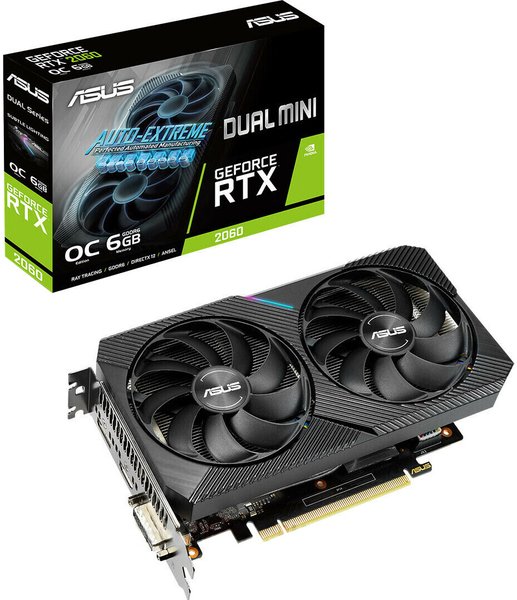 

Видеокарта ASUS GeForce RTX2060 6GB GDDR6 GAMING DUAL OC MINI (DUAL-RTX2060-O6G-MINI)