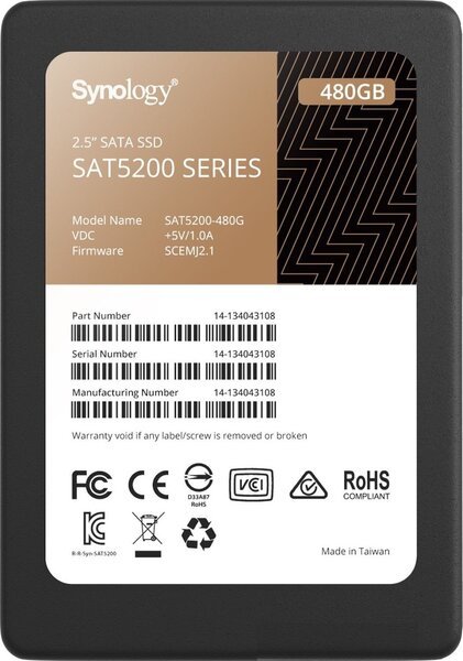 

Накопитель SSD Synology SATA 2.5 "480GB (SAT5200-480G)