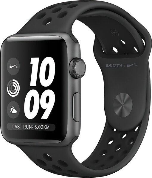 

Смарт-часы Apple Watch Nike+ Series 3 GPS 38mm Space Grey Aluminium Case with Anthracite/Black Nike Sport Band (MTF12FS/