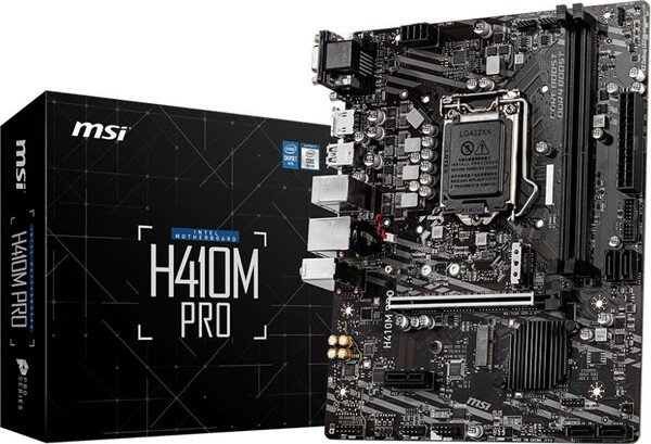 

Материнcкая плата MSI H410M_PRO s1200 H410 2xDDR4 M.2 HDMI-DVI-VGA mATX