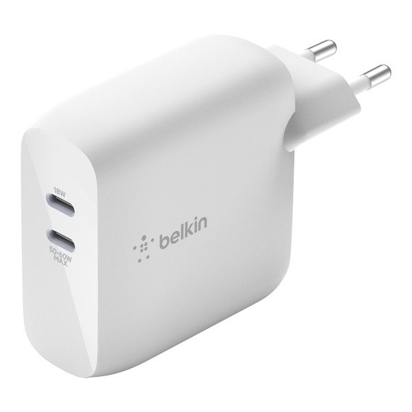 

Сетевое ЗУ Belkin GAN (50+18W) Dual USB-С, white
