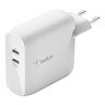 Мережеве ЗУ Belkin GAN (50+18W) Dual USB-С, white фото