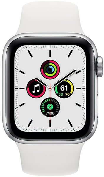 

Смарт-часы Apple Watch SE GPS 40mm Silver Aluminium Case with White Sport Band Regular