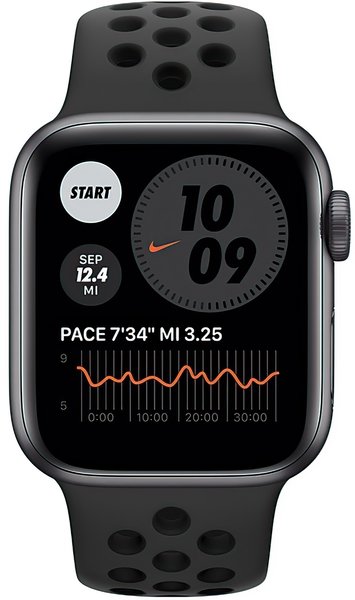 

Смарт-часы Apple Watch Nike SE GPS 44mm Space Gray Aluminium Case with Anthracite/Black Nike Sport Band Regular