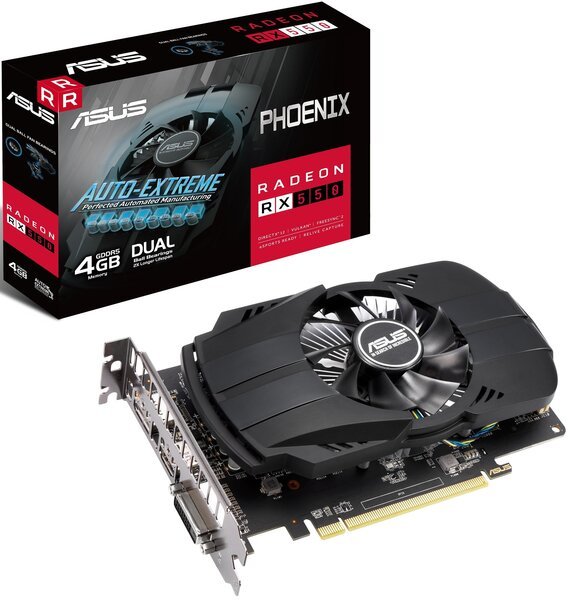 

Видеокарта ASUS Radeon RX 550 4GB DDR5 EVO (PH-RX550-4G-EVO)