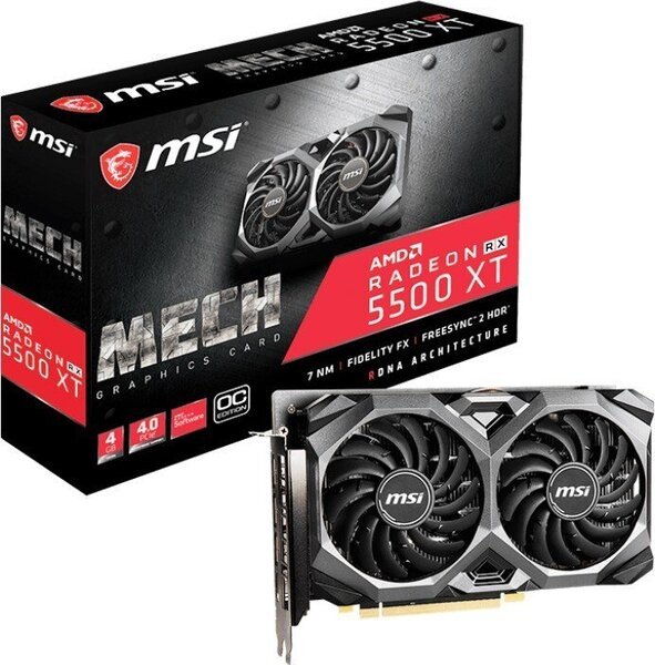 

Видеокарта MSI Radeon RX 5500 XT 4GB GDDR6 MECH OC (RX5500_XT_MECH_4G_OC)