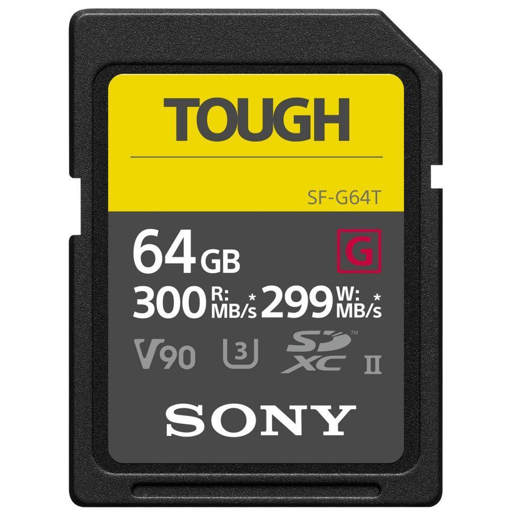 Акція на Карта памяти Sony 64GB SDXC C10 UHS-II U3 V90 R300/W299MB/s Tough від MOYO
