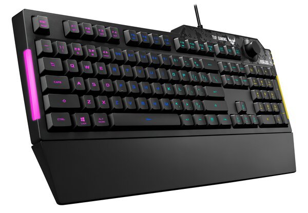 Акция на Игровая клавиатура ASUS TUF Gaming K1 Black Ru (90MP01X0-BKRA00) от MOYO