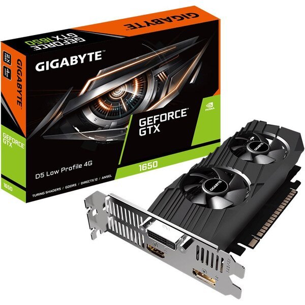 

Видеокарта GIGABYTE GeForce GTX1650 D5 Low Profile 4G (GV-N1650D5-4GL)