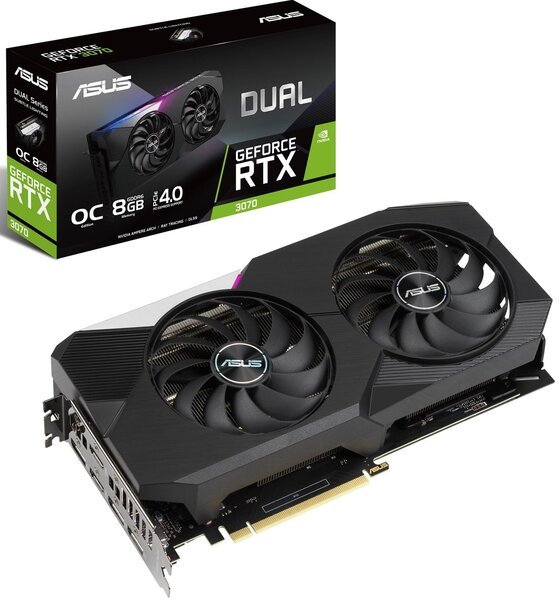 

Видеокарта ASUS GeForce RTX3070 8GB GDDR6 DUAL OC (DUAL-RTX3070-O8G)