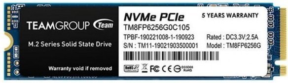 Акция на SSD накопитель Team M.2 NVMe PCIe 3.0 x4 256GB MP33 2280 TLC (TM8FP6256G0C101) от MOYO