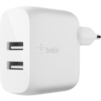 Мережевий ЗП Belkin Home Charger 24W DUAL USB 2.4A, Lightning 1m, white (WCD001VF1MWH)