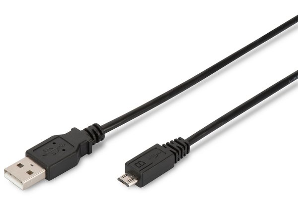

Кабель Digitus microUSB 1m Black