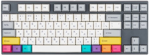 

Игровая клавиатура Varmilo VA87M CMYK Cherry MX Brown (VA87MN2W/LLK12RB)