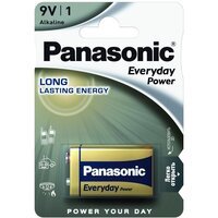 Батарейка Panasonic EVERYDAY POWER 6LR61 (6LF22, MN1604, MX1604) 1 шт. (6LR61REE/1B)