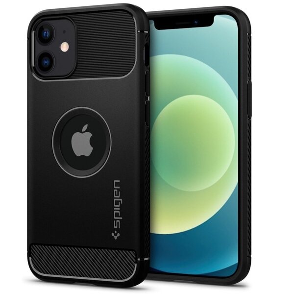 

Чехол Spigen для iPhone 12 mini Rugged Armor Matte Black