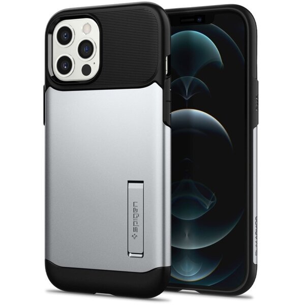 

Чехол Spigen для iPhone 12 Pro Max Slim Armor Satin Silver (ACS01482)