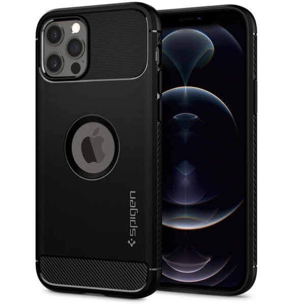 

Чехол Spigen для iPhone 12/12 Pro Rugged Armor Matte Black