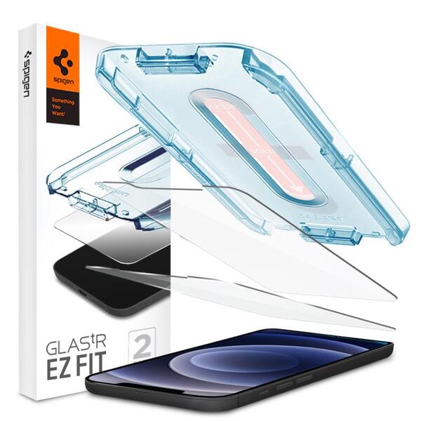Акція на Защитное стекло Spigen для iPhone 12 mini tR EZ Fit (2Pack) від MOYO