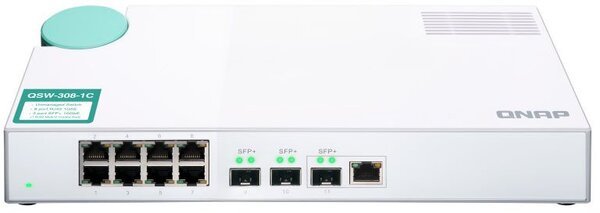 

Неуправляемый коммутатор QNAP QSW-308-1C 2x10GbE SFP+ / 8x1GbE