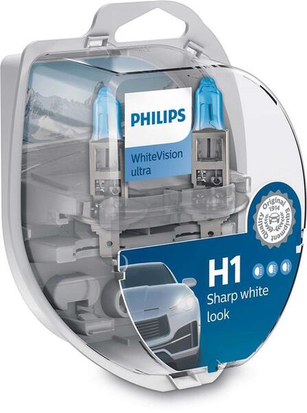 

Лампа галогенная Philips H1 WhiteVision Ultra