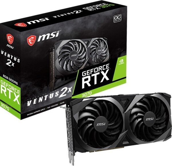 

Видеокарта MSI GeForce RTX3070 8GB GDDR6 VENTUS 2X OC (RTX_3070_VENTUS_2X_OC)