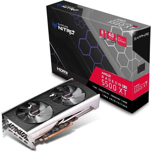 

Видеокарта SAPPHIRE NITRO+ RADEON RX 5500 XT 8G GDDR6 (11295-05-20G)