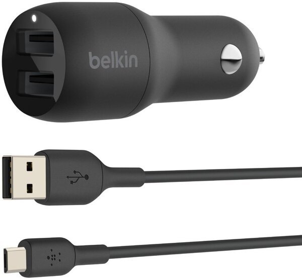 

Автомобильное ЗУ Belkin Car Charger 24W Dual MicroUSB 1m Black (CCE002BT1MBK)