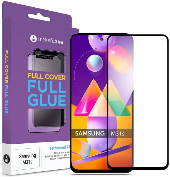 

Защитное стекло MakeFuture для Galaxy M31s Full Cover Full Glue (MGF-SM31S)