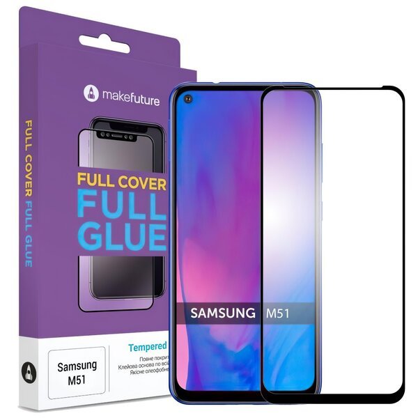 

Защитное стекло MakeFuture для Galaxy M51 Full Cover Full Glue (MGF-SM51)