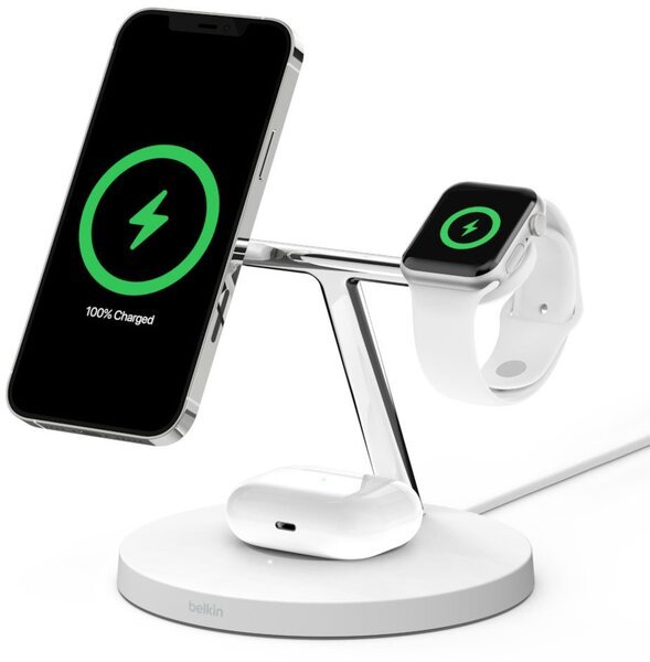 

Беспроводное ЗУ Belkin MagSafe 3-in-1 Wireless Charger White (WIZ009VFWH)