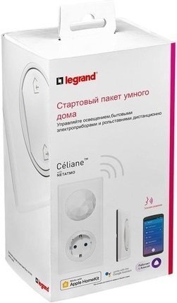 

Стартовый набор (Шлюз WiFi + smart-розетка 16A + выключатель "Дома / не дома" Celiane with NETATMO