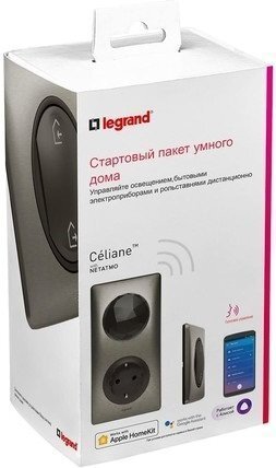 

Стартовый набор (Шлюз WiFi + smart-розетка 16A + выключатель "Дома / не дома" Celiane with NETATMO