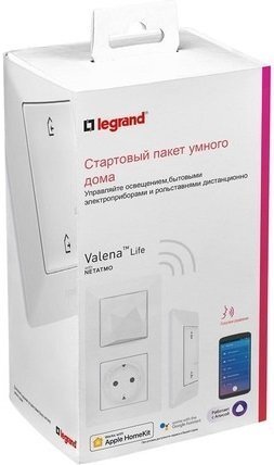 

Стартовый набор (Шлюз WiFismart-розетка + выключатель "Дома / не дома"). белый Valena Life with NETATMO