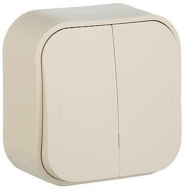 

Forix (Quteo) Legrand выключатель 2-х клавишный 10AX 250 V - слоновая кость (782432)
