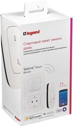 

Стартовый набор (Шлюз WiFi + smart-розетка + выключатель "Дома / не дома"). Жемчужный Valena Allure with NETATMO
