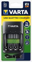 Зарядний пристрій Varta Value USB Quattro Charger pro, для АА/ААА акумуляторів (57652101401)