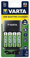 Зарядное устройство Varta Value USB Quattro Charger+4xAA 2100 mAh (57652101451)