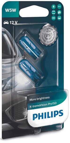 

Лампа накаливания Philips W5W X-Treme Vision Pro 2шт/блистер (12961XVPB2)