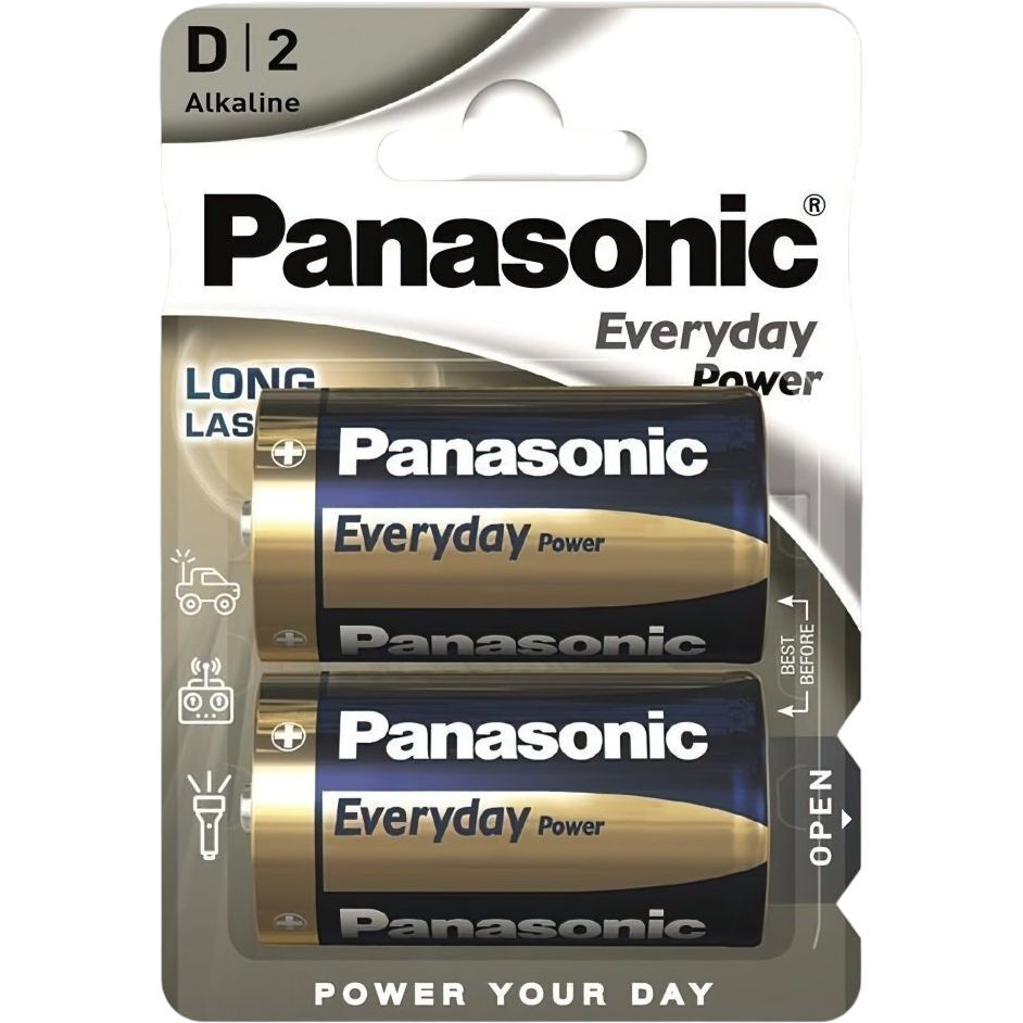 Батарейка Panasonic D LR20 Everyday Power * 2 (LR20REE / 2B) (1131245)