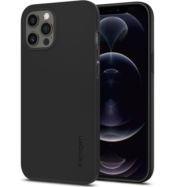 

Чехол Spigen для iPhone 12 Pro Max Case Thin Fit Black (ACS01612)